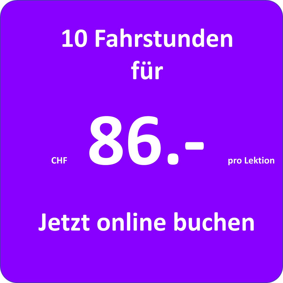 Preis für 10 Fahrstunden