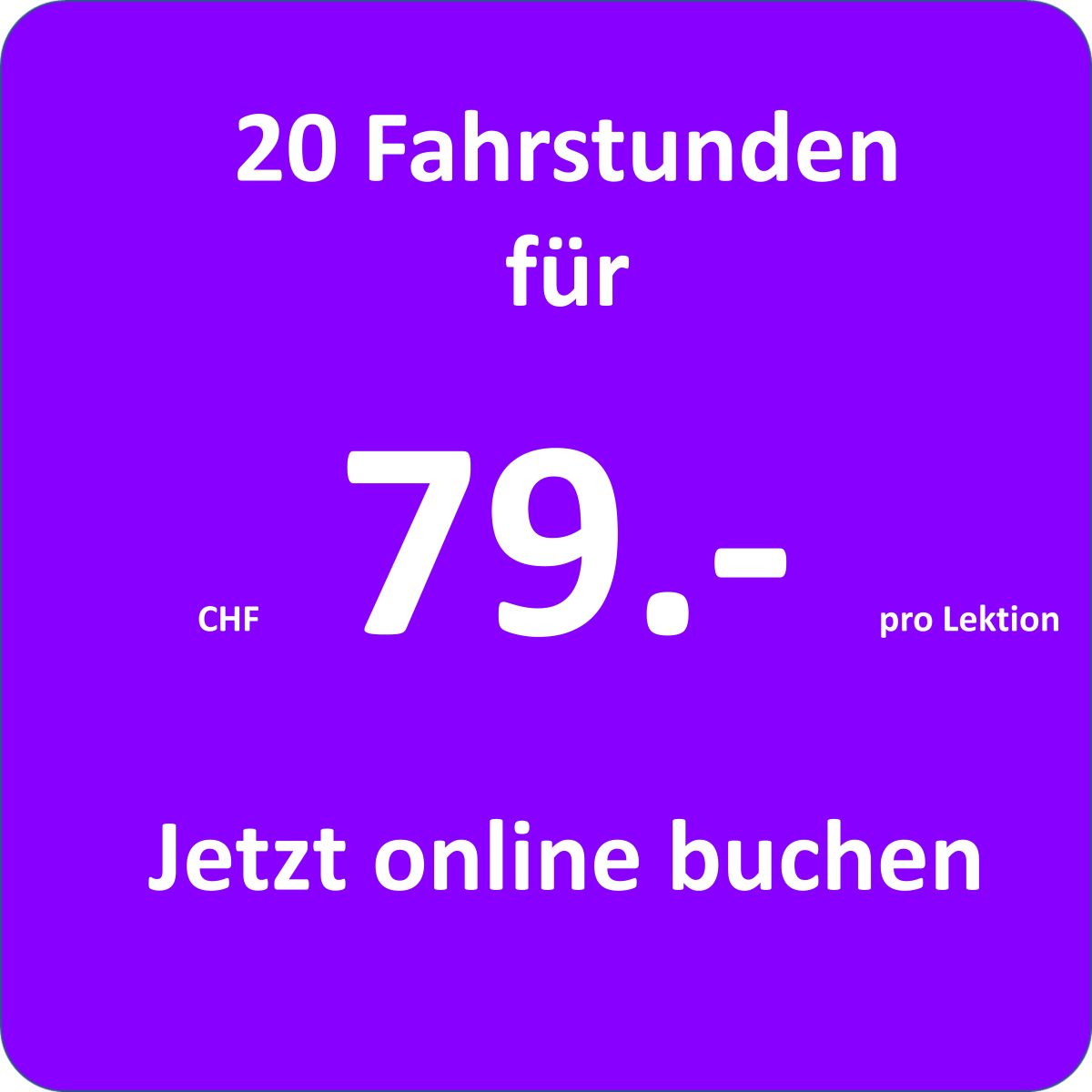 Preis für 20 Fahrstunden