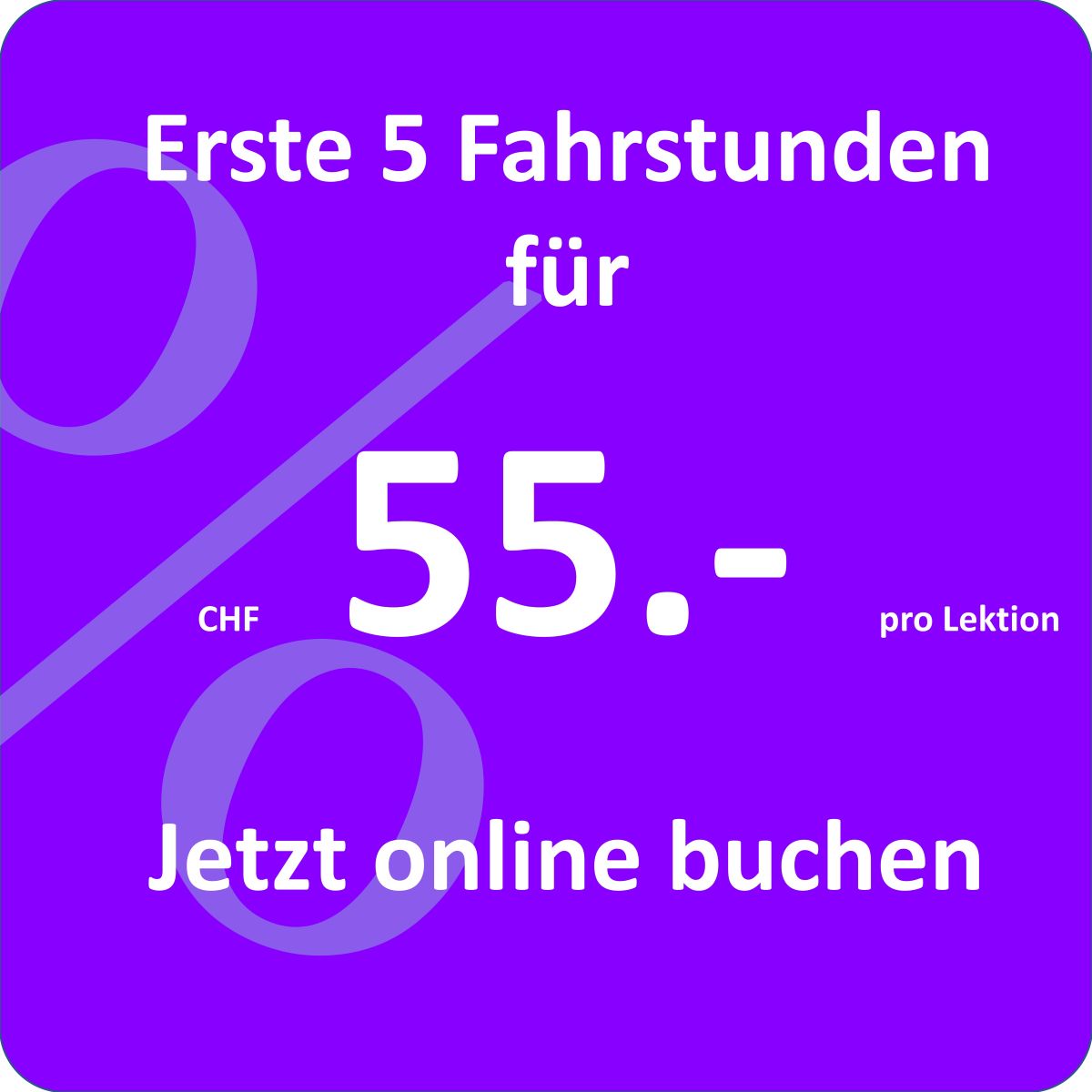 Preis für erste 5 Fahrstunden